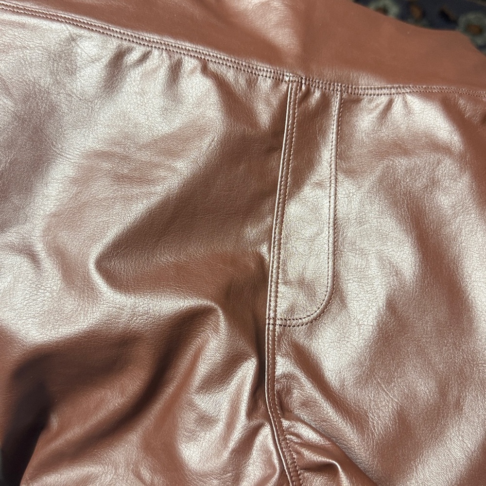 Aerie Offline Faux Leather Brown Leggings - Picture 6 of 6